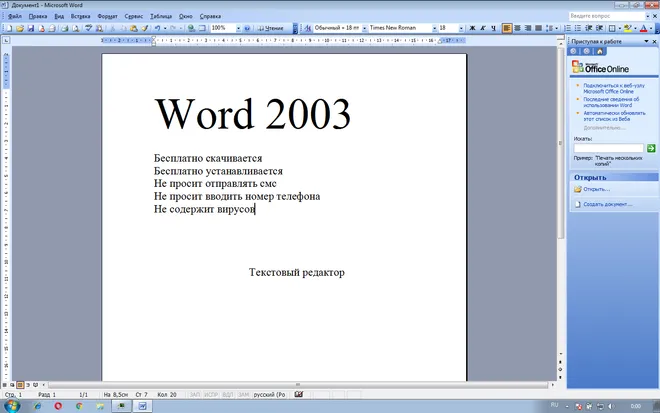 Microsoft Word 2003